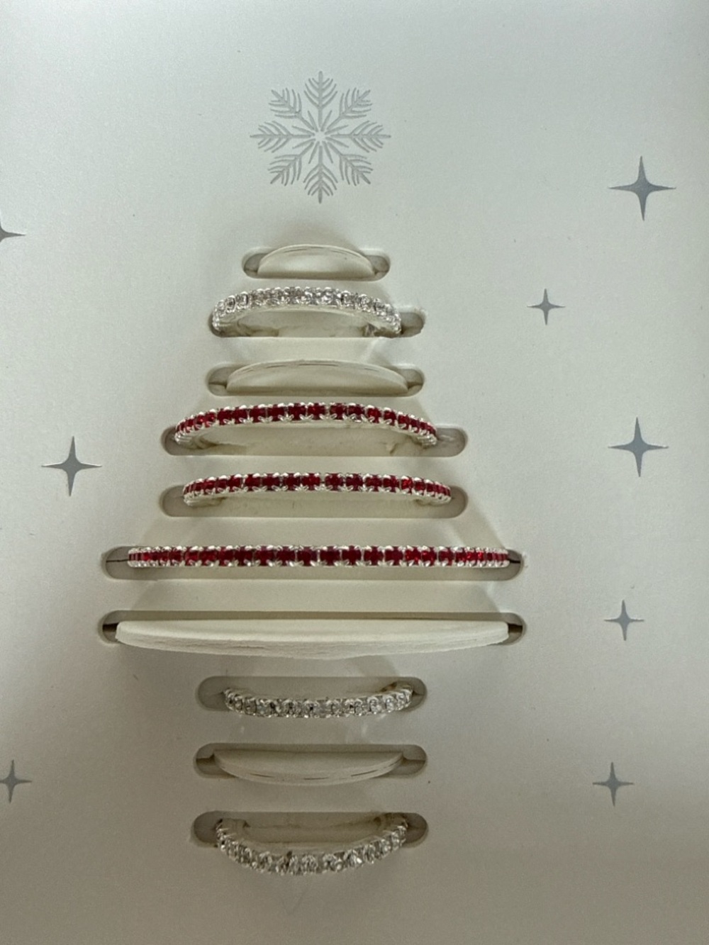 Magda Butrym Ear Cuff Set Crystal & Red Stones New In Box Statement Jewelry